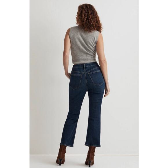 Madewell Curvy Kick Out Crop Jean Colleton Dark Wash Size 26 NEW - Picture 2 of 10
